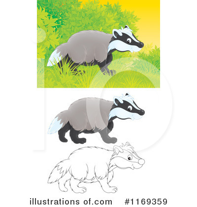 Royalty-Free (RF) Badger Clipart Illustration by Alex Bannykh - Stock Sample #1169359