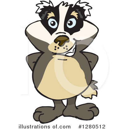 Honey Badger Clipart #1280512 by Dennis Holmes Designs