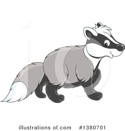 Royalty-Free (RF) Badger Clipart Illustration by Alex Bannykh - Stock Sample #1380701