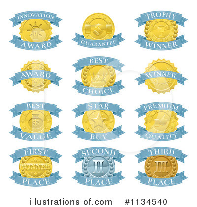 Royalty-Free (RF) Badges Clipart Illustration by AtStockIllustration - Stock Sample #1134540