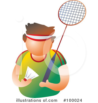 Royalty-Free (RF) Badminton Clipart Illustration by Prawny - Stock Sample #100024