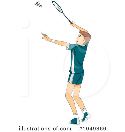 Royalty-Free (RF) Badminton Clipart Illustration by BNP Design Studio - Stock Sample #1049866