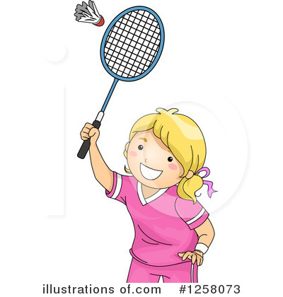 Royalty-Free (RF) Badminton Clipart Illustration by BNP Design Studio - Stock Sample #1258073