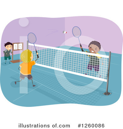 Royalty-Free (RF) Badminton Clipart Illustration by BNP Design Studio - Stock Sample #1260086