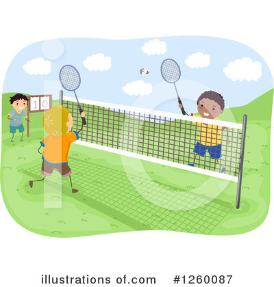 Royalty-Free (RF) Badminton Clipart Illustration by BNP Design Studio - Stock Sample #1260087