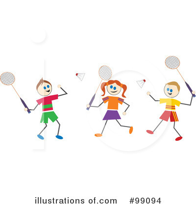 Royalty-Free (RF) Badminton Clipart Illustration by Prawny - Stock Sample #99094