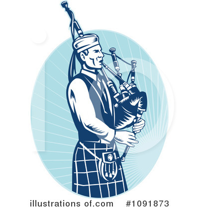 Royalty-Free (RF) Bagpipes Clipart Illustration by patrimonio - Stock Sample #1091873