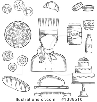 Royalty-Free (RF) Baker Clipart Illustration by Vector Tradition SM - Stock Sample #1388510