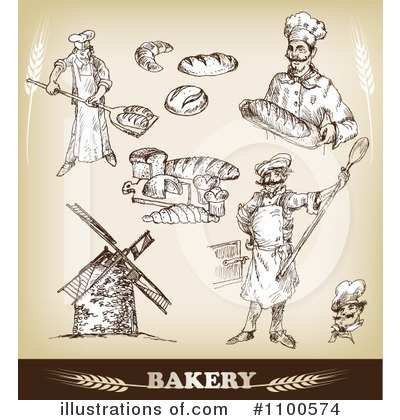 Royalty-Free (RF) Bakery Clipart Illustration by Eugene - Stock Sample #1100574