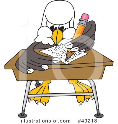 Royalty-Free (RF) Bald Eagle Character Clipart Illustration by Mascot Junction - Stock Sample #49218