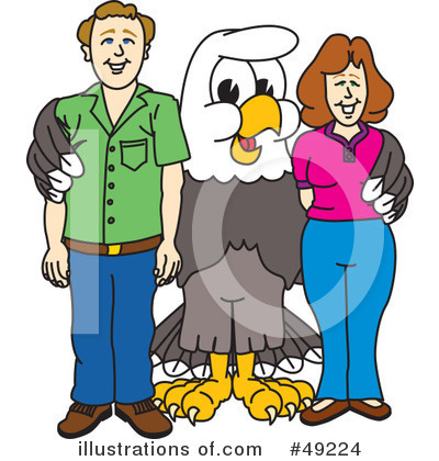 Royalty-Free (RF) Bald Eagle Character Clipart Illustration by Mascot Junction - Stock Sample #49224