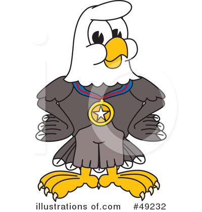 Royalty-Free (RF) Bald Eagle Character Clipart Illustration by Mascot Junction - Stock Sample #49232