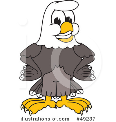 Royalty-Free (RF) Bald Eagle Character Clipart Illustration by Mascot Junction - Stock Sample #49237