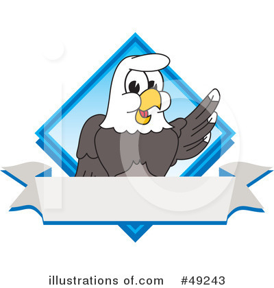 Royalty-Free (RF) Bald Eagle Character Clipart Illustration by Mascot Junction - Stock Sample #49243