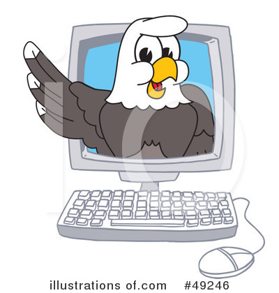 Royalty-Free (RF) Bald Eagle Character Clipart Illustration by Mascot Junction - Stock Sample #49246