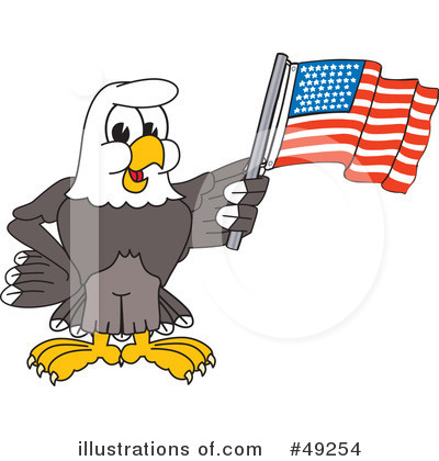 Royalty-Free (RF) Bald Eagle Character Clipart Illustration by Mascot Junction - Stock Sample #49254