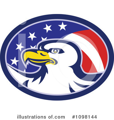 Royalty-Free (RF) Bald Eagle Clipart Illustration by patrimonio - Stock Sample #1098144