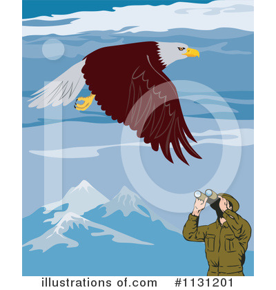 Royalty-Free (RF) Bald Eagle Clipart Illustration by patrimonio - Stock Sample #1131201