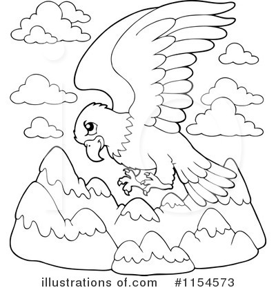 Royalty-Free (RF) Bald Eagle Clipart Illustration by visekart - Stock Sample #1154573