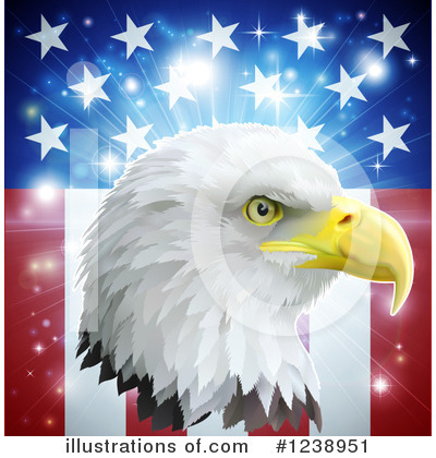 Royalty-Free (RF) Bald Eagle Clipart Illustration by AtStockIllustration - Stock Sample #1238951