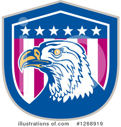 Royalty-Free (RF) Bald Eagle Clipart Illustration by patrimonio - Stock Sample #1268919