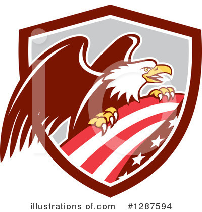 Royalty-Free (RF) Bald Eagle Clipart Illustration by patrimonio - Stock Sample #1287594