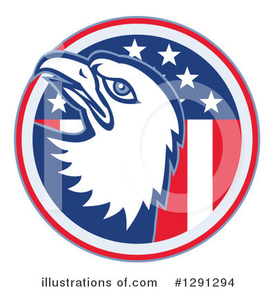 Royalty-Free (RF) Bald Eagle Clipart Illustration by patrimonio - Stock Sample #1291294