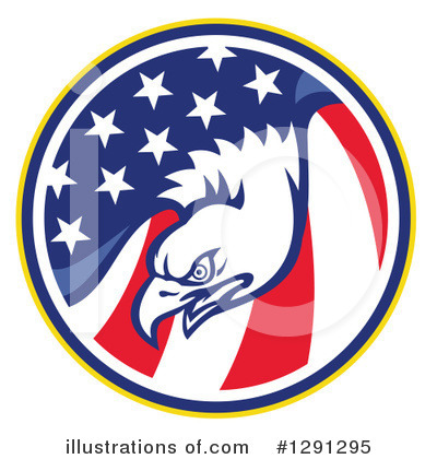 Royalty-Free (RF) Bald Eagle Clipart Illustration by patrimonio - Stock Sample #1291295