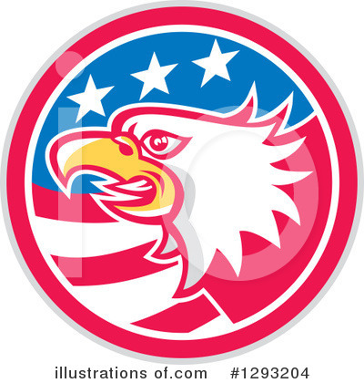 Royalty-Free (RF) Bald Eagle Clipart Illustration by patrimonio - Stock Sample #1293204