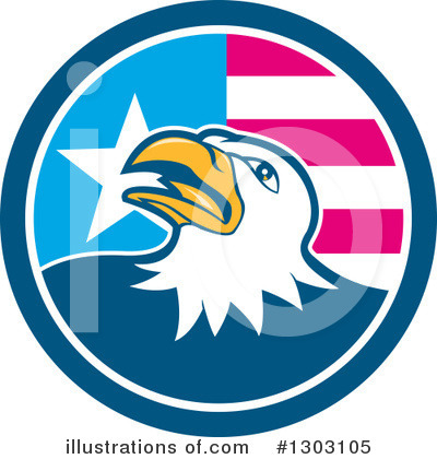 Royalty-Free (RF) Bald Eagle Clipart Illustration by patrimonio - Stock Sample #1303105