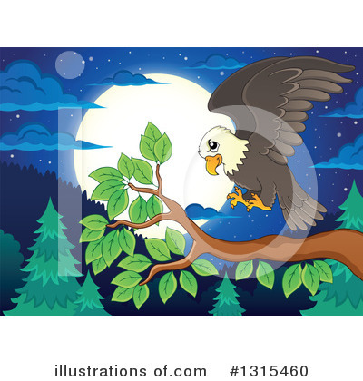 Royalty-Free (RF) Bald Eagle Clipart Illustration by visekart - Stock Sample #1315460