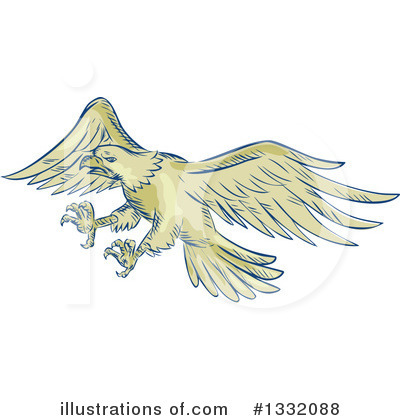Royalty-Free (RF) Bald Eagle Clipart Illustration by patrimonio - Stock Sample #1332088