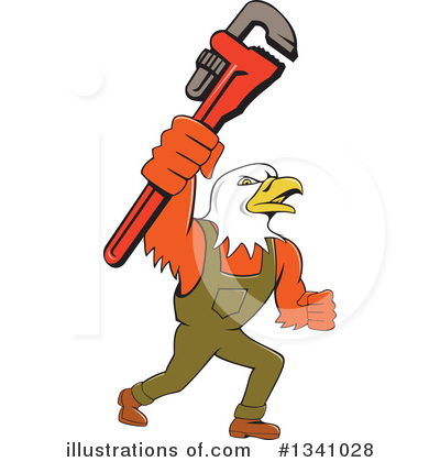 Royalty-Free (RF) Bald Eagle Clipart Illustration by patrimonio - Stock Sample #1341028