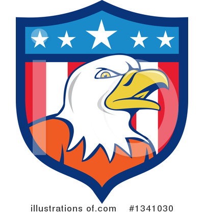 Royalty-Free (RF) Bald Eagle Clipart Illustration by patrimonio - Stock Sample #1341030