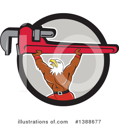 Royalty-Free (RF) Bald Eagle Clipart Illustration by patrimonio - Stock Sample #1388677