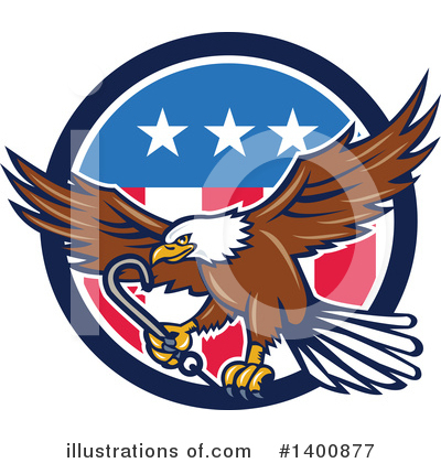 Royalty-Free (RF) Bald Eagle Clipart Illustration by patrimonio - Stock Sample #1400877