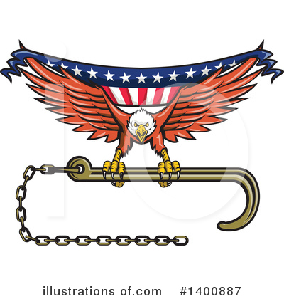 Royalty-Free (RF) Bald Eagle Clipart Illustration by patrimonio - Stock Sample #1400887