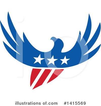 Royalty-Free (RF) Bald Eagle Clipart Illustration by patrimonio - Stock Sample #1415569