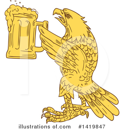 Royalty-Free (RF) Bald Eagle Clipart Illustration by patrimonio - Stock Sample #1419847