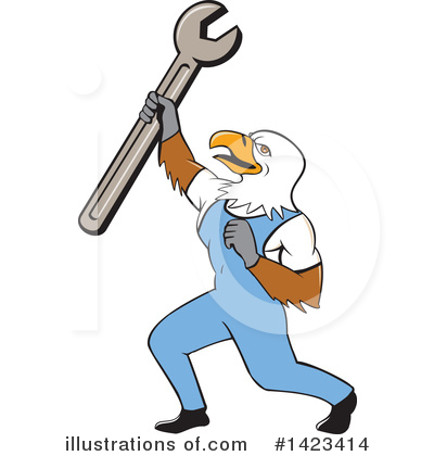 Royalty-Free (RF) Bald Eagle Clipart Illustration by patrimonio - Stock Sample #1423414