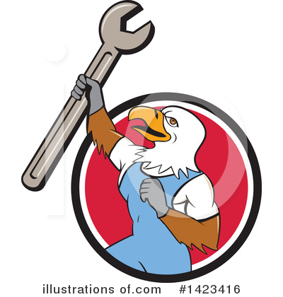 Royalty-Free (RF) Bald Eagle Clipart Illustration by patrimonio - Stock Sample #1423416