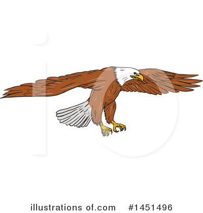 Royalty-Free (RF) Bald Eagle Clipart Illustration by patrimonio - Stock Sample #1451496