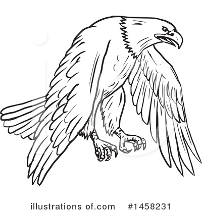 Royalty-Free (RF) Bald Eagle Clipart Illustration by patrimonio - Stock Sample #1458231