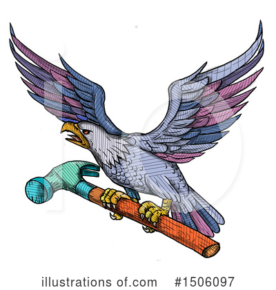 Royalty-Free (RF) Bald Eagle Clipart Illustration by patrimonio - Stock Sample #1506097