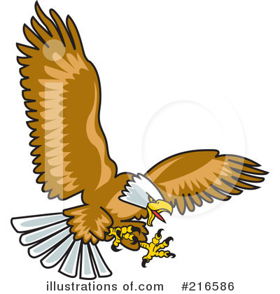 Royalty-Free (RF) Bald Eagle Clipart Illustration by Andy Nortnik - Stock Sample #216586