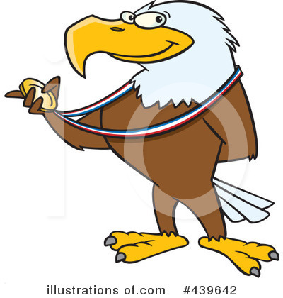 Royalty-Free (RF) Bald Eagle Clipart Illustration by toonaday - Stock Sample #439642