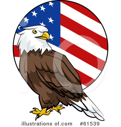 Royalty-Free (RF) Bald Eagle Clipart Illustration by r formidable - Stock Sample #61539
