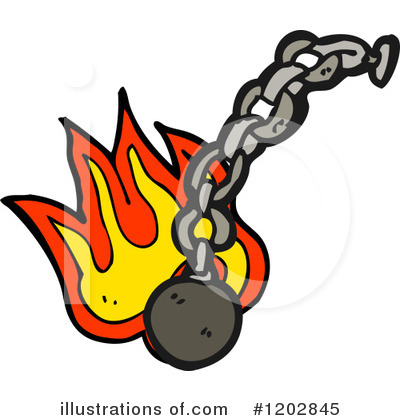 Royalty-Free (RF) Ball And Chain Clipart Illustration by lineartestpilot - Stock Sample #1202845