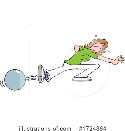 Royalty-Free (RF) Ball And Chain Clipart Illustration by Johnny Sajem - Stock Sample #1724384