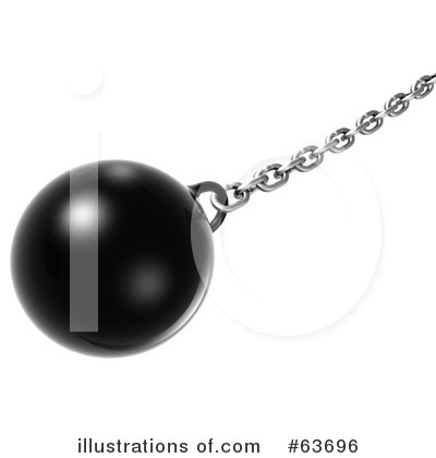 Royalty-Free (RF) Ball And Chain Clipart Illustration by Tonis Pan - Stock Sample #63696